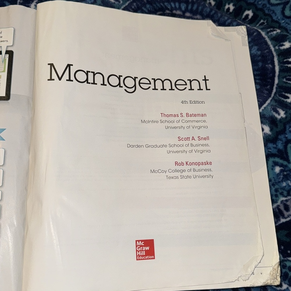 Management 4th Edition Textbook - Picture 3 of 6